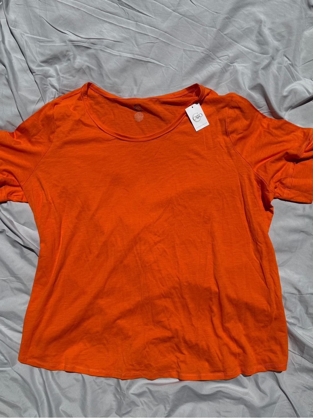 Cato Orange Short Sleeve Crewneck Tee